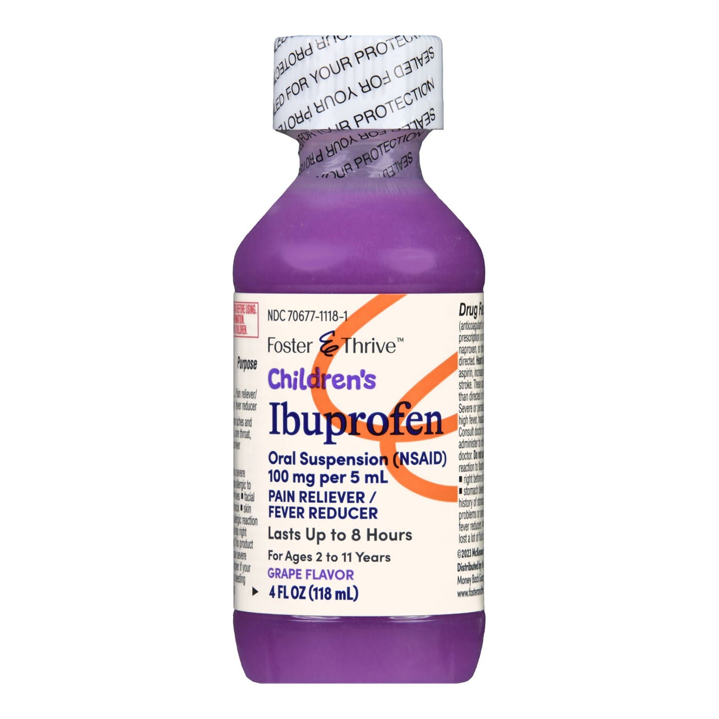 IBUPROFEN, SUSPN ORAL FT CHLD GRAPE 4OZ