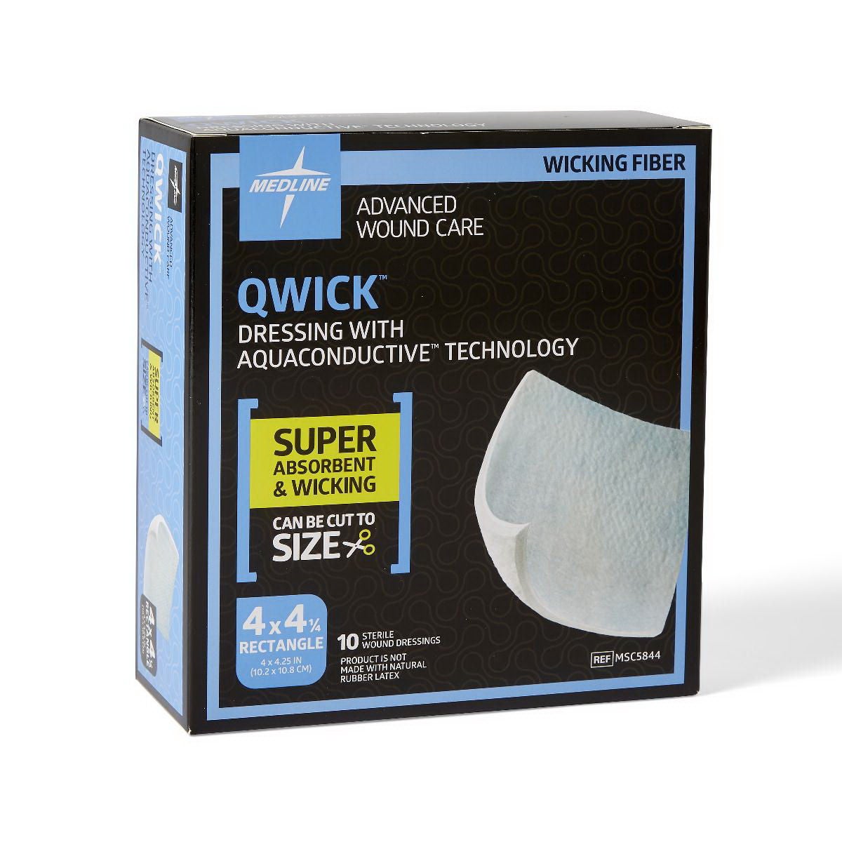 DRESSING, QWICK NON-ADH WND 4.25X4" (10/BX 5BX/CS)