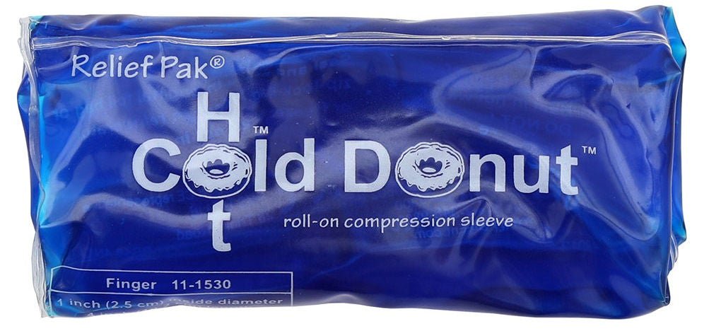 HOT/COLD PACK, RELIEF PK DONUTW/COMPRS SLV/FNGR 1"