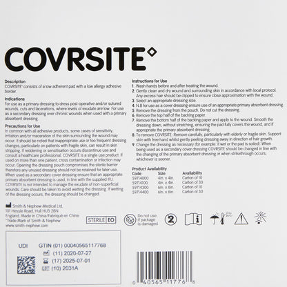 DRESSING, COVRSITE 6"X6" (30/BX10BX/CS)