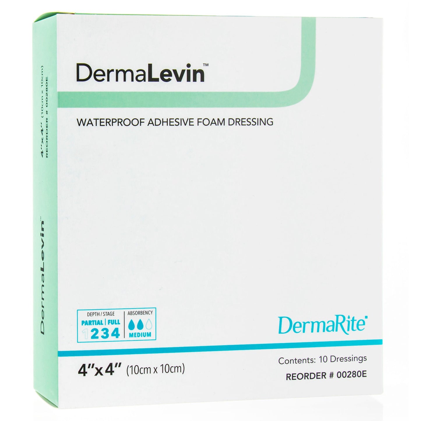 DRESSING, WND DERMALEVIN 4X4 (10/BX)