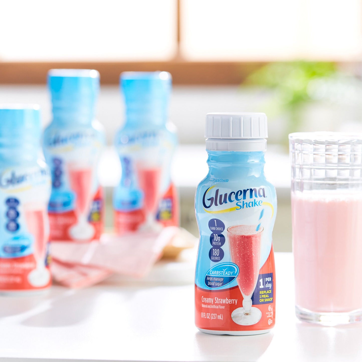 GLUCERNA SHAKE, RTD CRMY STRWBRY 8OZ BTL (6/PK 4PK
