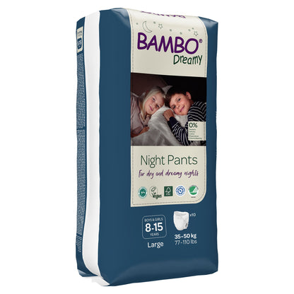 PANTS, TRAINING BAMBO NATURE DREAMY 8-15YRS (10/PK 6PK/CS)