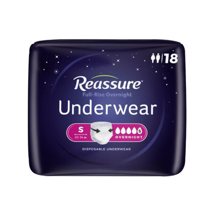 Reassure® Full-Rise Overnight Absorbent Underwear, Heavy Absorbency, Small