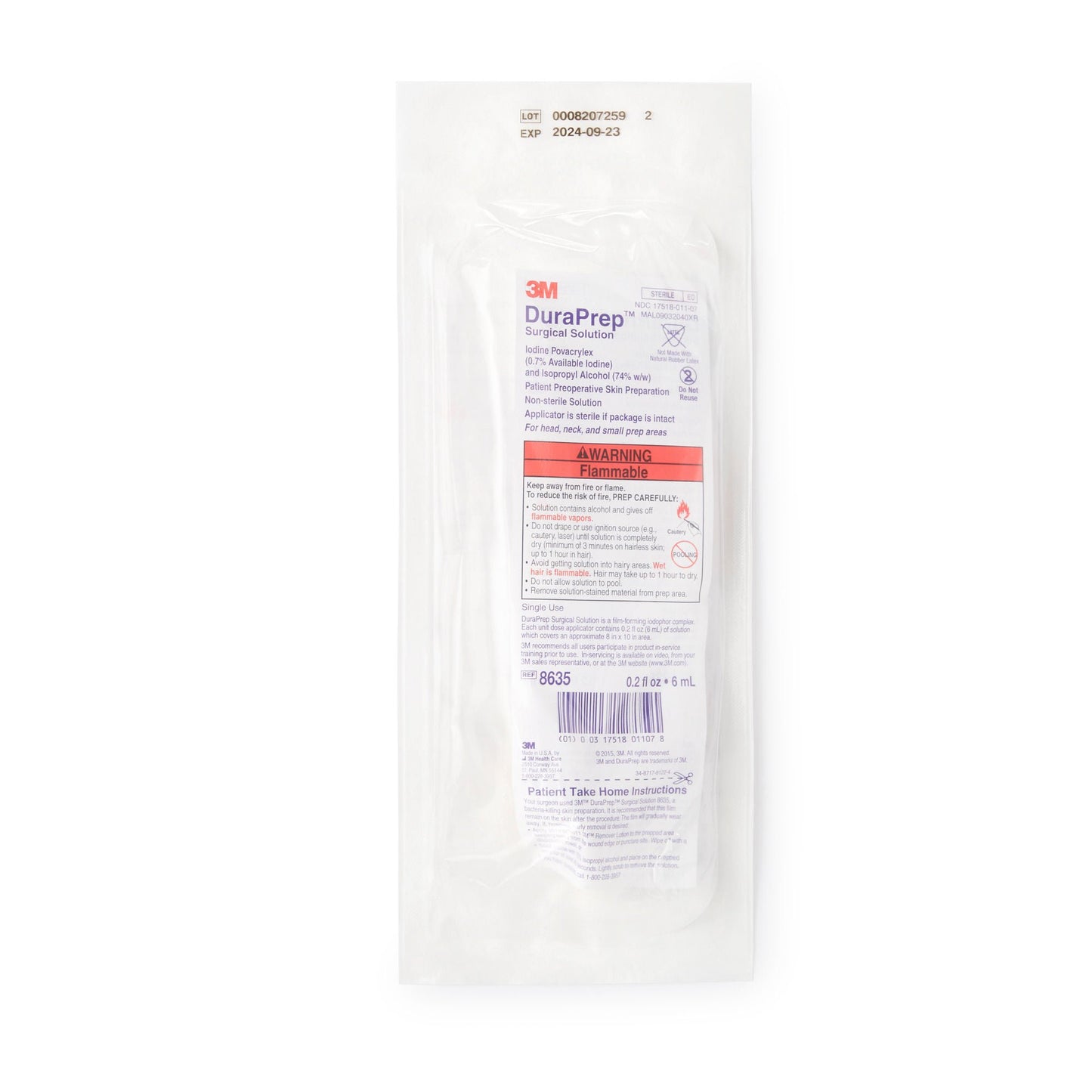 PREP KIT, SURG DURAPREP 6ML (50/CS) 3M
