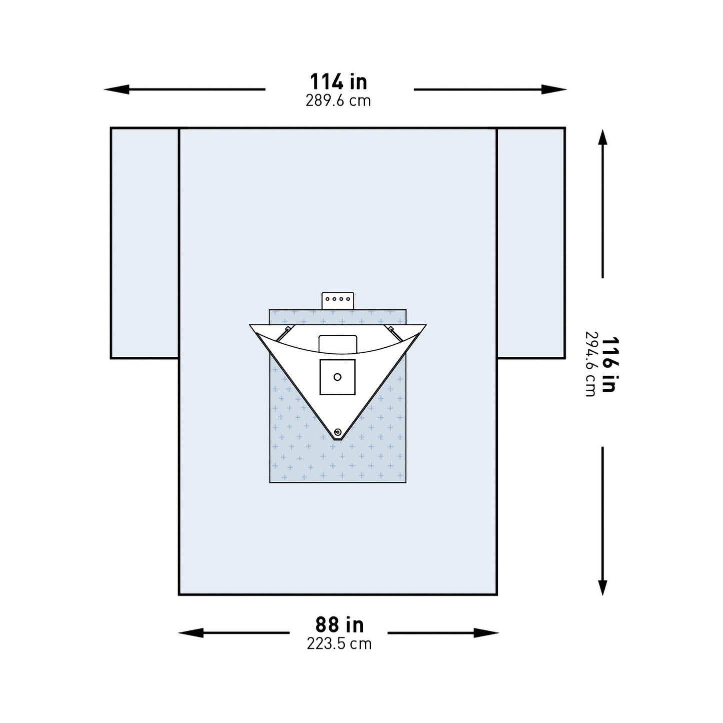 DRAPE, SURGICAL ORTHO KNEE HEAVY DUTY 114"X88"X116" (8/CS)