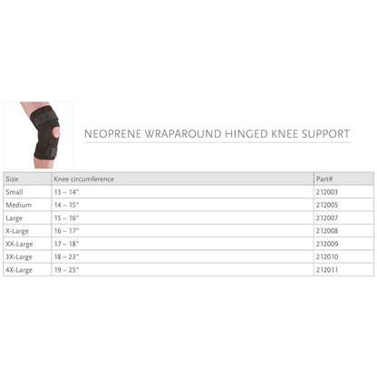 KNEE SUPPORT, WRAP-AROUND 1/8"MED