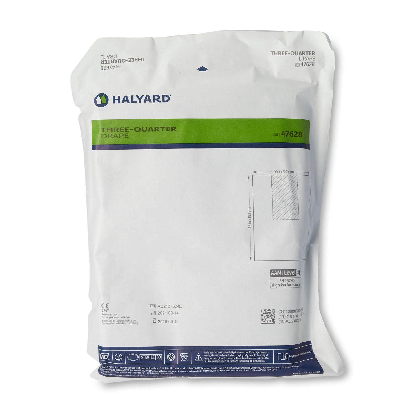 DRAPE, SURG THREE-QUARTER 55"X76" (22/CS)