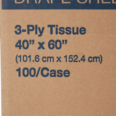 SHEET, DRAPE 3PLY WHT 40X60 (100/CS)