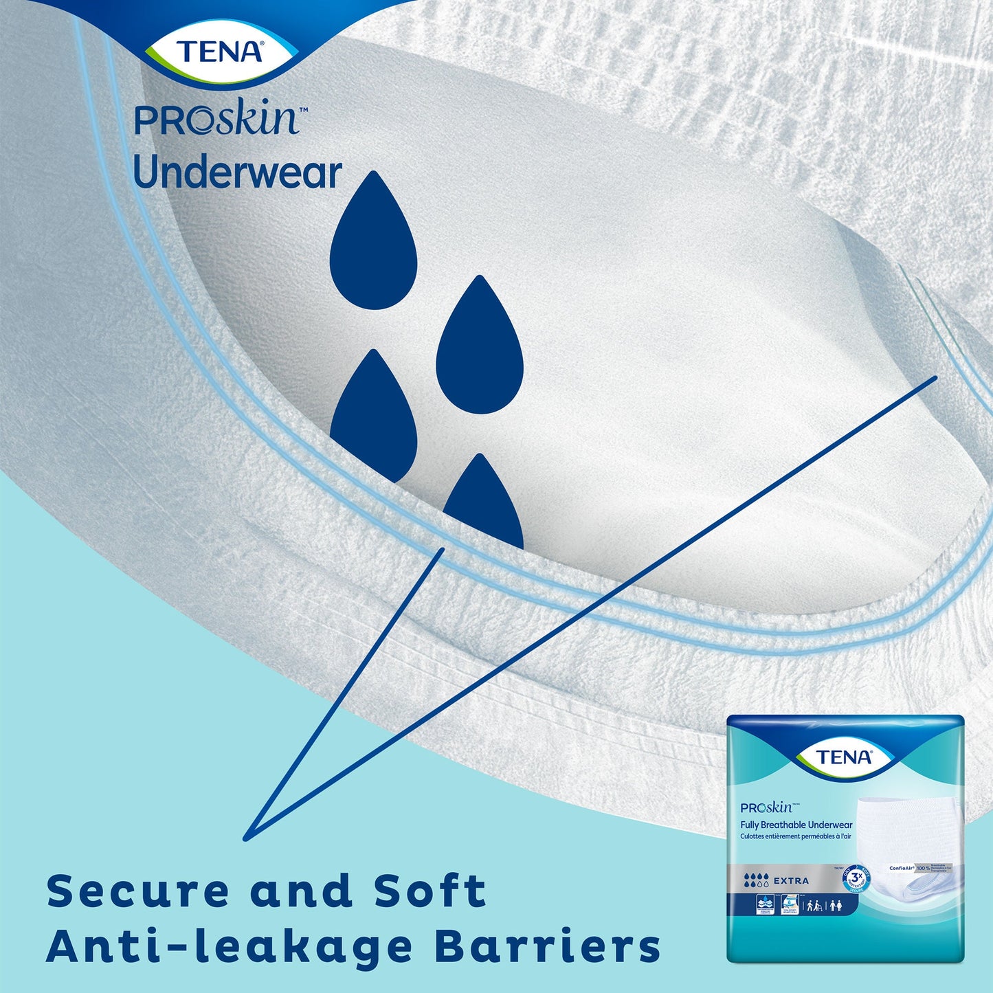 UNDERWEAR, TENA EXTRA PROTECTIVE LG (16/BG 4BG/CS)