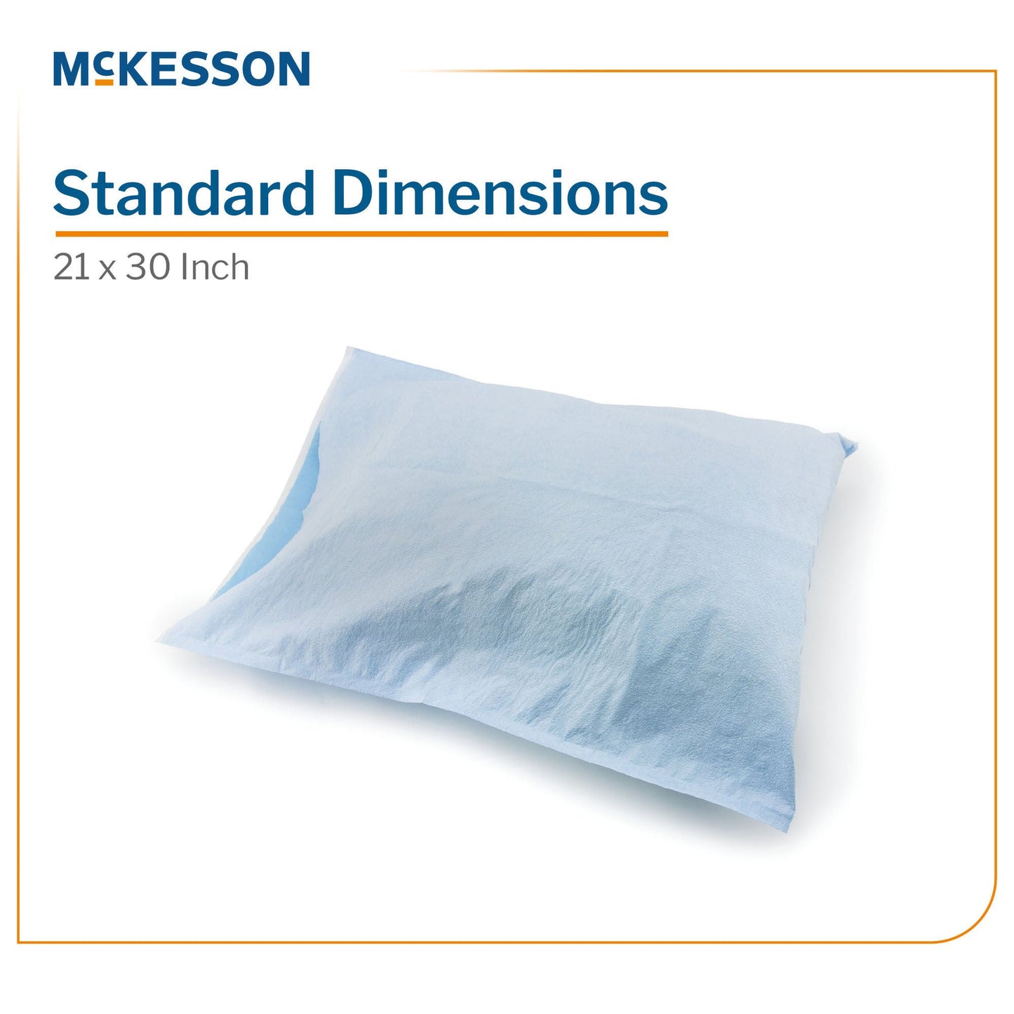 PILLOWCASE, DISP STD BLU 21"X30" (100/CS)