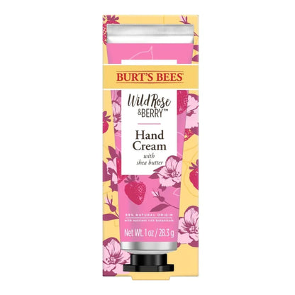 BURT BEES, CRM HAND WILD ROSE & BERRY 1OZ (4/CT)