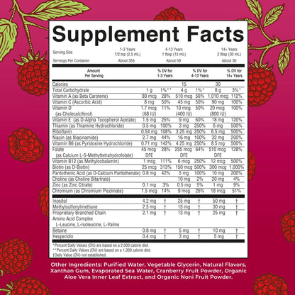 SUPPLEMENT, LIQ MORNING MULTIVITAMIN RASPBERRY 30OZ (6/CS