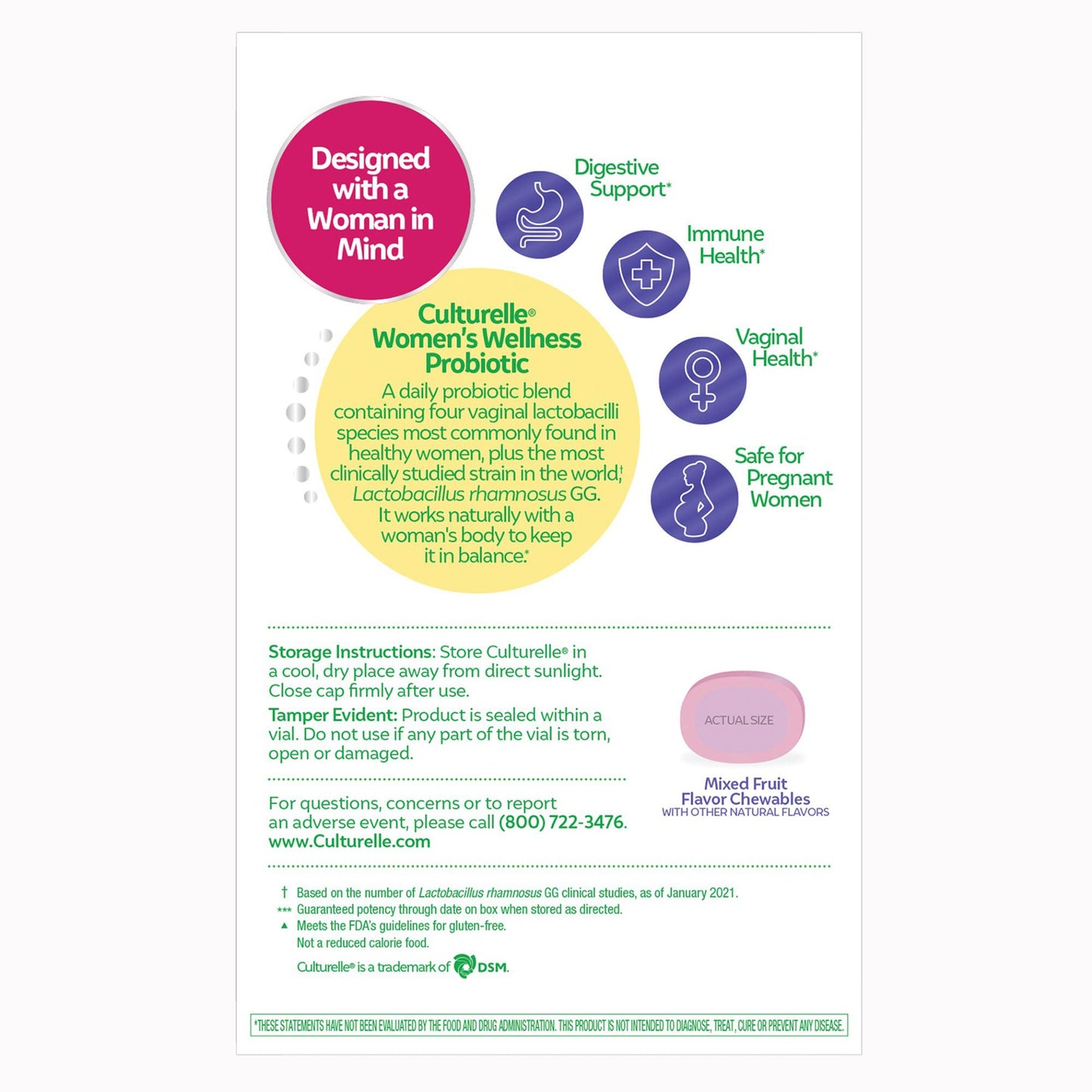 SUPPLEMENT, TAB CHEW CULTURELLE WMN PROBIOTIC (30/BX 24BX/CS