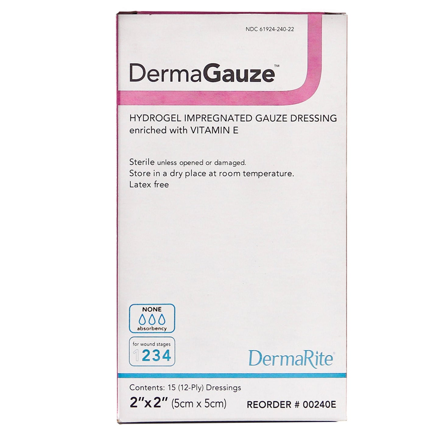 DRESSING, HYDROGEL 2X2 (15/BX)