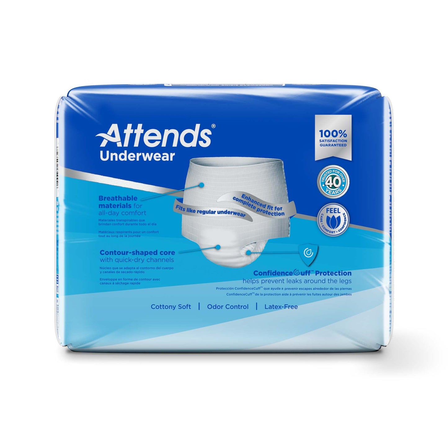 UNDERWEAR, ATTENDS ULT LG (18 /PK 4PK/CS)