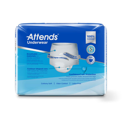 UNDERWEAR, ATTENDS ULT LG (18 /PK 4PK/CS)