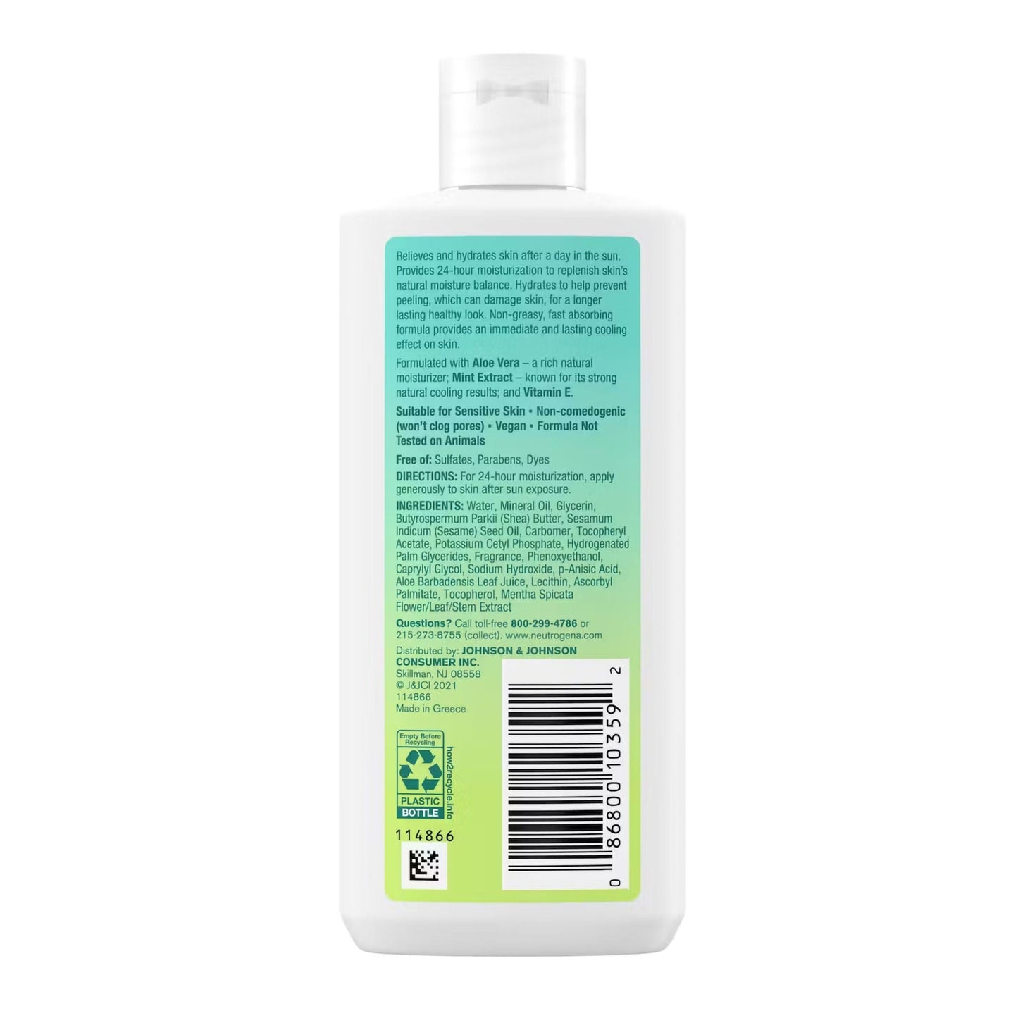NEUTROGENA, LOT AFTER SUN REPLENISHING MINT EXTRACT 6.7OZ
