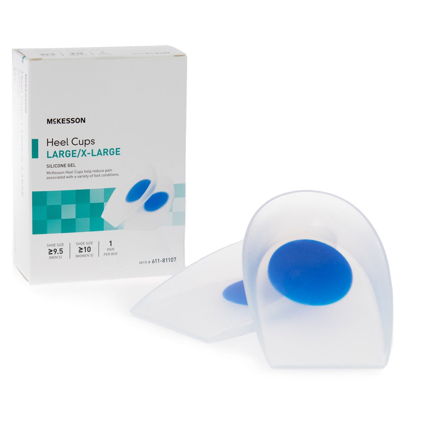HEEL CUP, SILICONE LG/XLG (1PR/BX 6BX/CS)