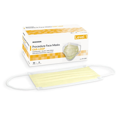 MASK, PROC LOOPS ASTM1 YLW (50/BX 10BX/CS)