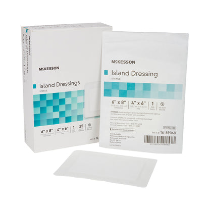 DRESSING, ISLAND BORDER-GAUZE STR LF 6X8" (25/BX 4BX/CS)
