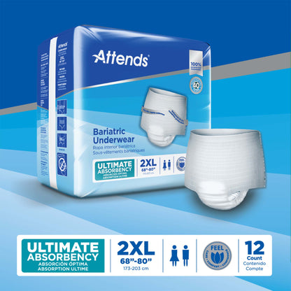 UNDERWEAR, BARIATRIC XXLG (12/BG 4BG/CS)