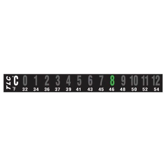 LABEL, TEMP REVERSIBLE 13PT HORIZONTAL 0-12C/32-54F (10/PK)