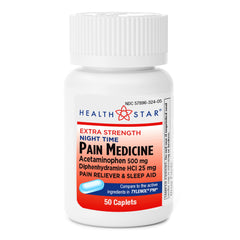 ACETAMIN+DIPHEN NIGHT TIME PAIN, CAP 500MG (50/BT)