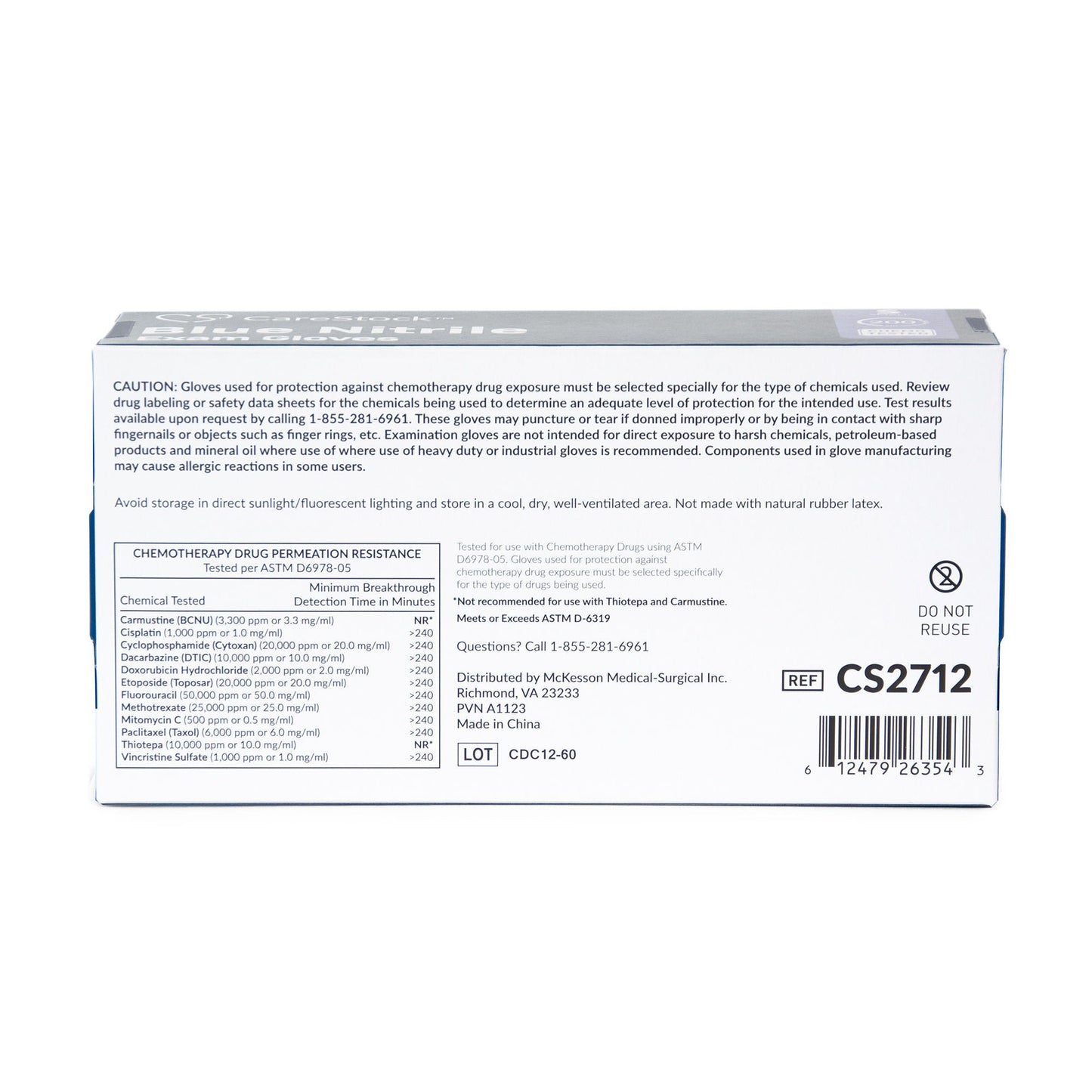 GLOVE, EXAM NTRL SM N/S CHEMO (200/BX 10BX/CS)