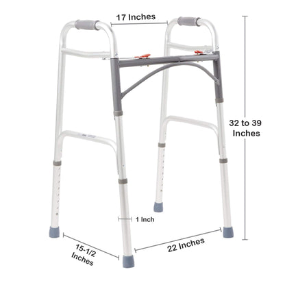 WALKER, DUAL FOLDING ADLT 350LB