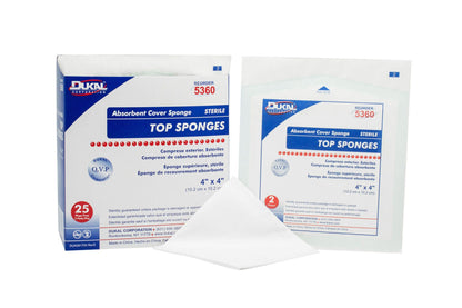 SPONGE, GAUZE TOP N/WOVN STR 4"X4" ( 25/PK 24PK/CS)