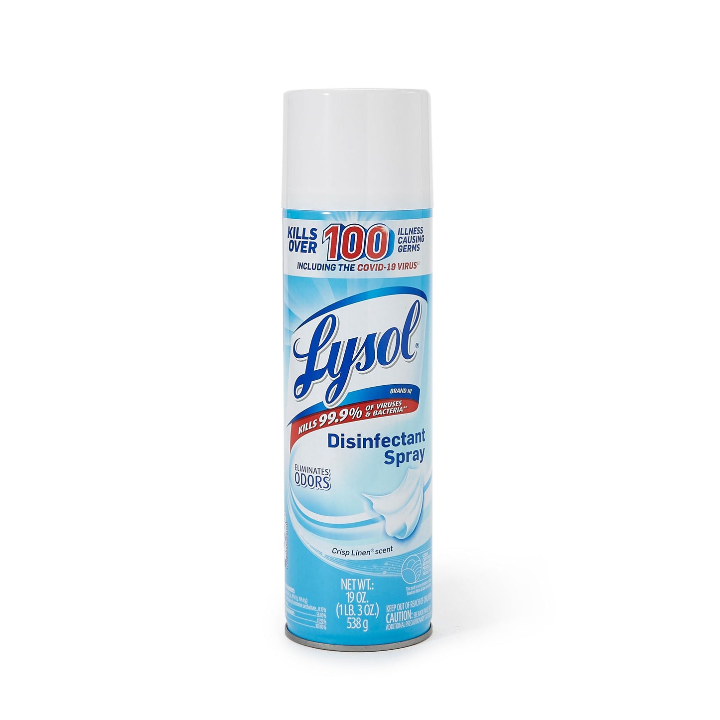 DISINFECTANT, LYSOL SPRAY CRISP LINEN SCENT 19OZ (12CS)