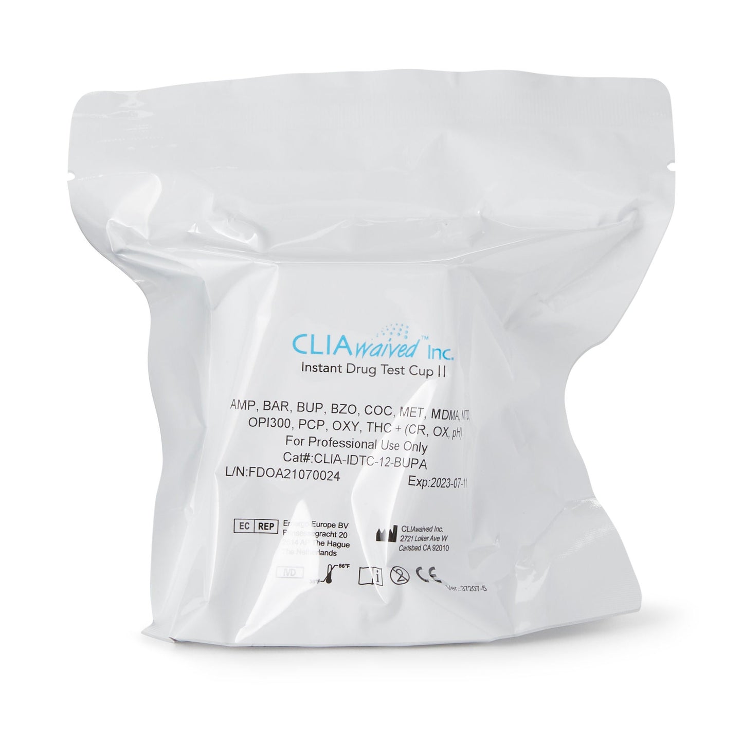 TEST KIT, DRUG SCREEN 12PANEL TEST CUP IDTC (25/BX)
