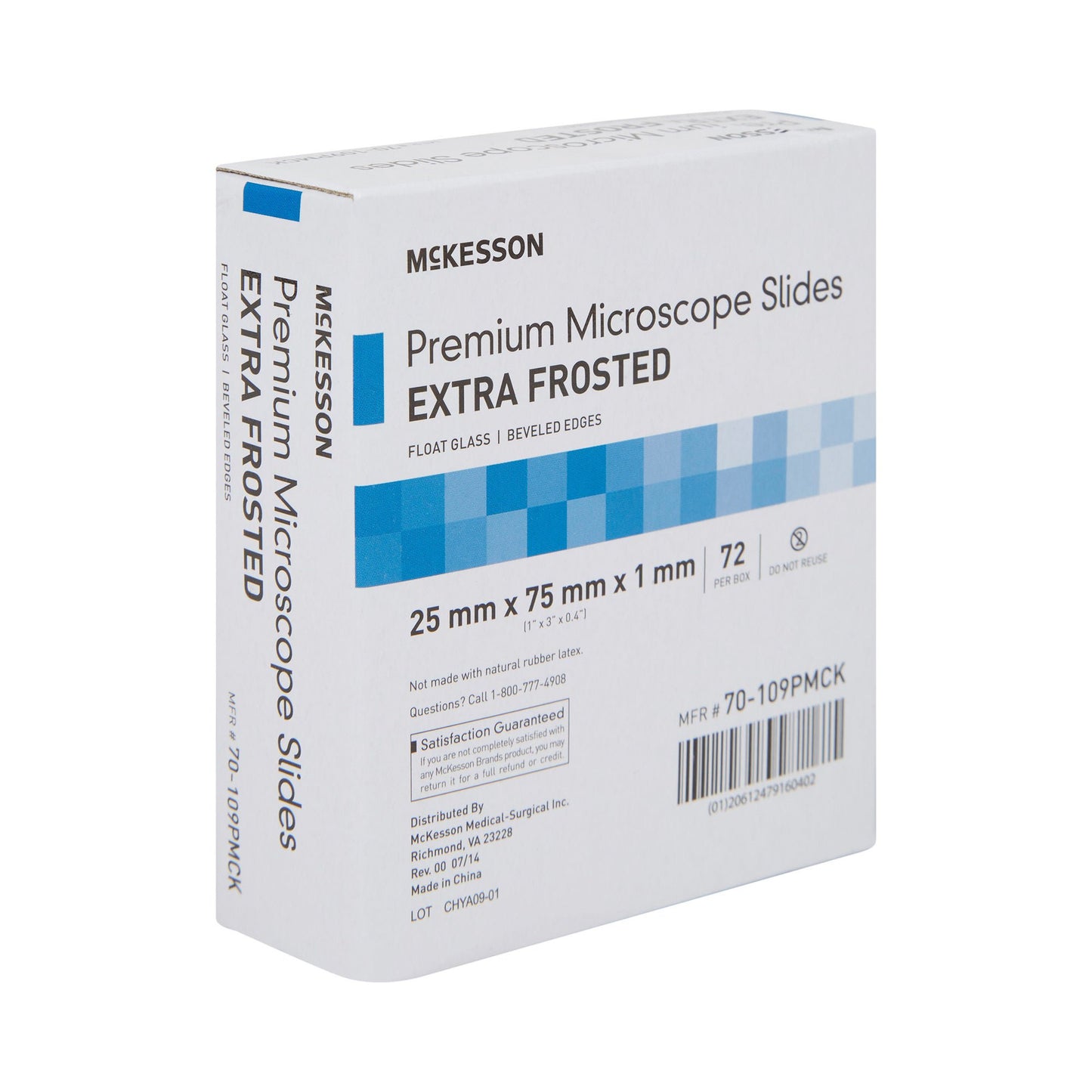 SLIDE, EXTRA-FROSTED PREMIUM 25X75X1MM (72/BX 20BX/CS)