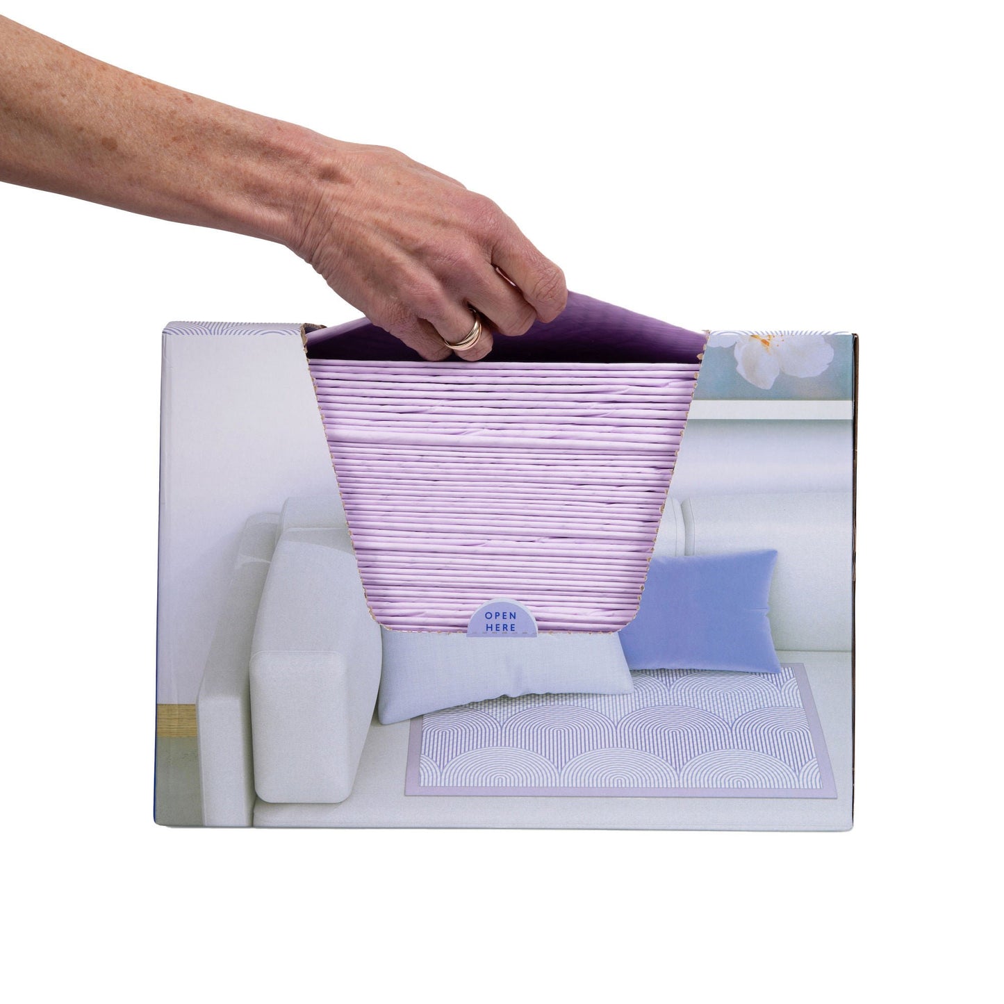 UNDERPAD, FLOURISH ABSRB F/SOFAS/BED PERIWINKLE (25EA/BX 6B