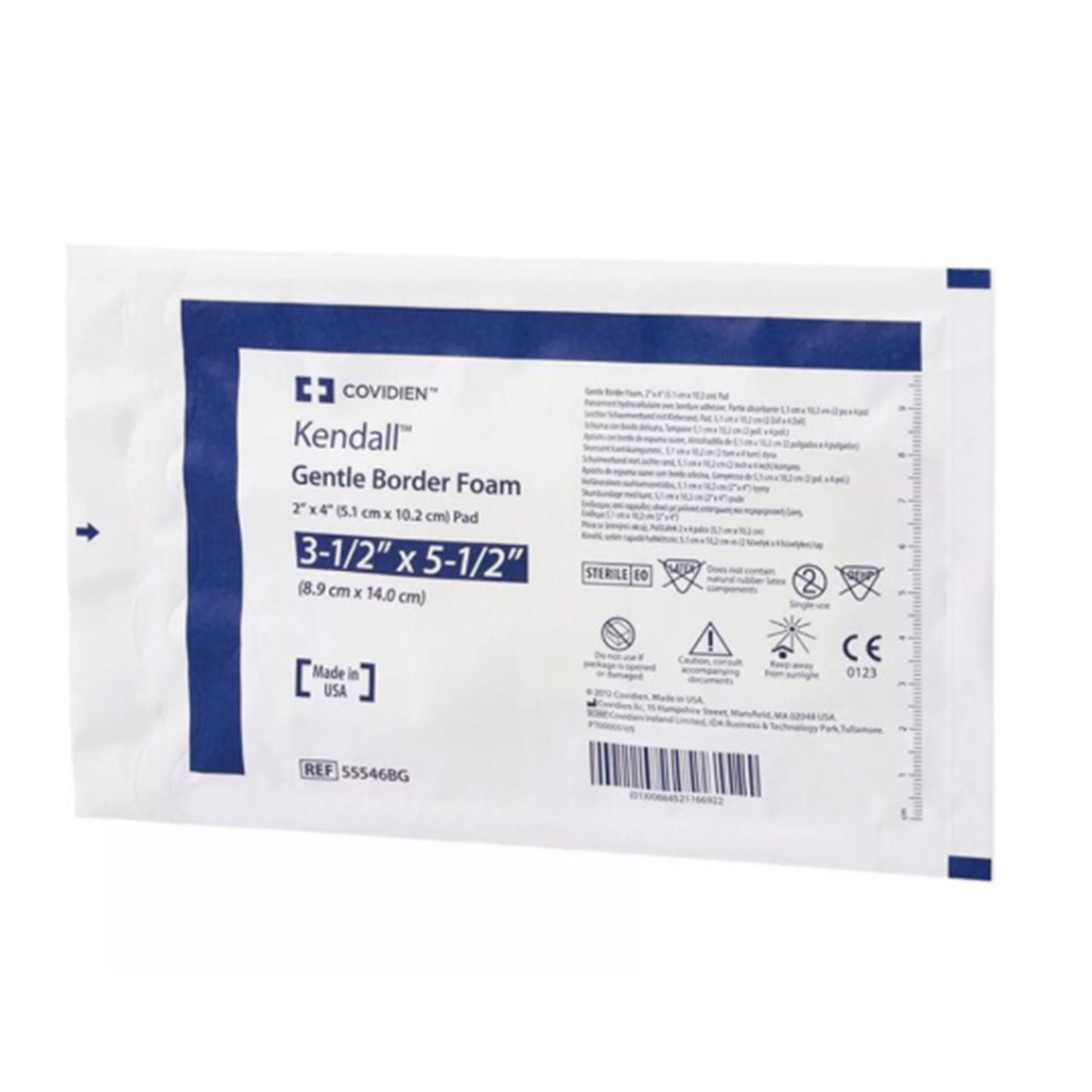 DRESSING, BORDER FOAM GENTLE 3.5X5.5" (10/BX 5BX/CS)