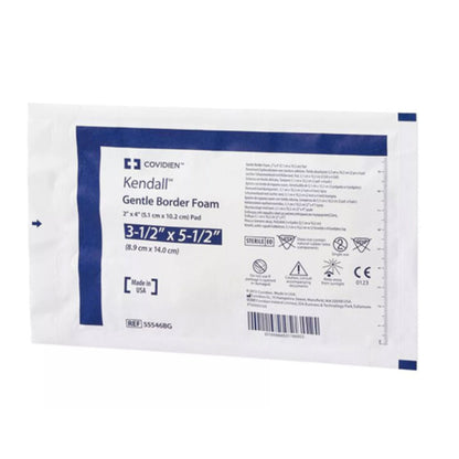 DRESSING, BORDER FOAM GENTLE 3.5X5.5" (10/BX 5BX/CS)