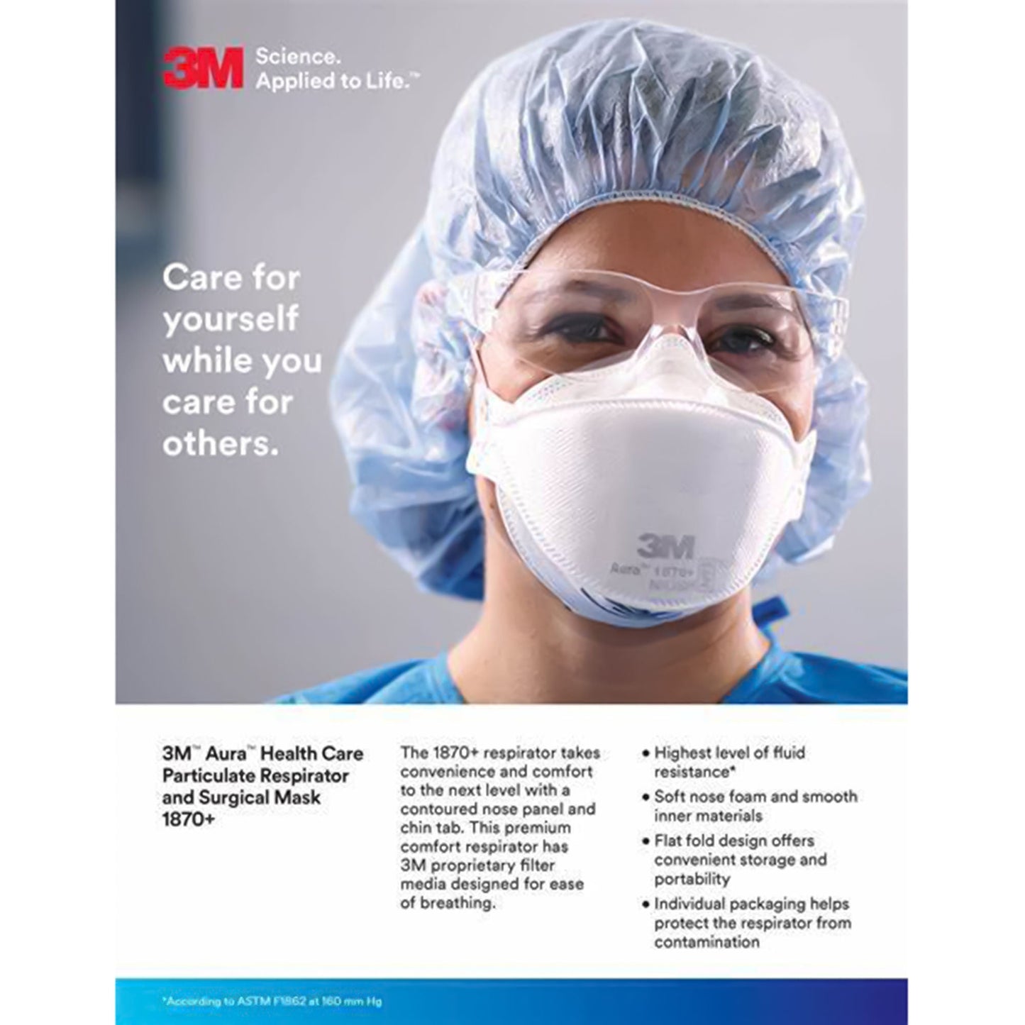 MASK, RESPIRATOR N95 AURA MEDICAL DISP ONE SZ (20/BX 12BX/CS