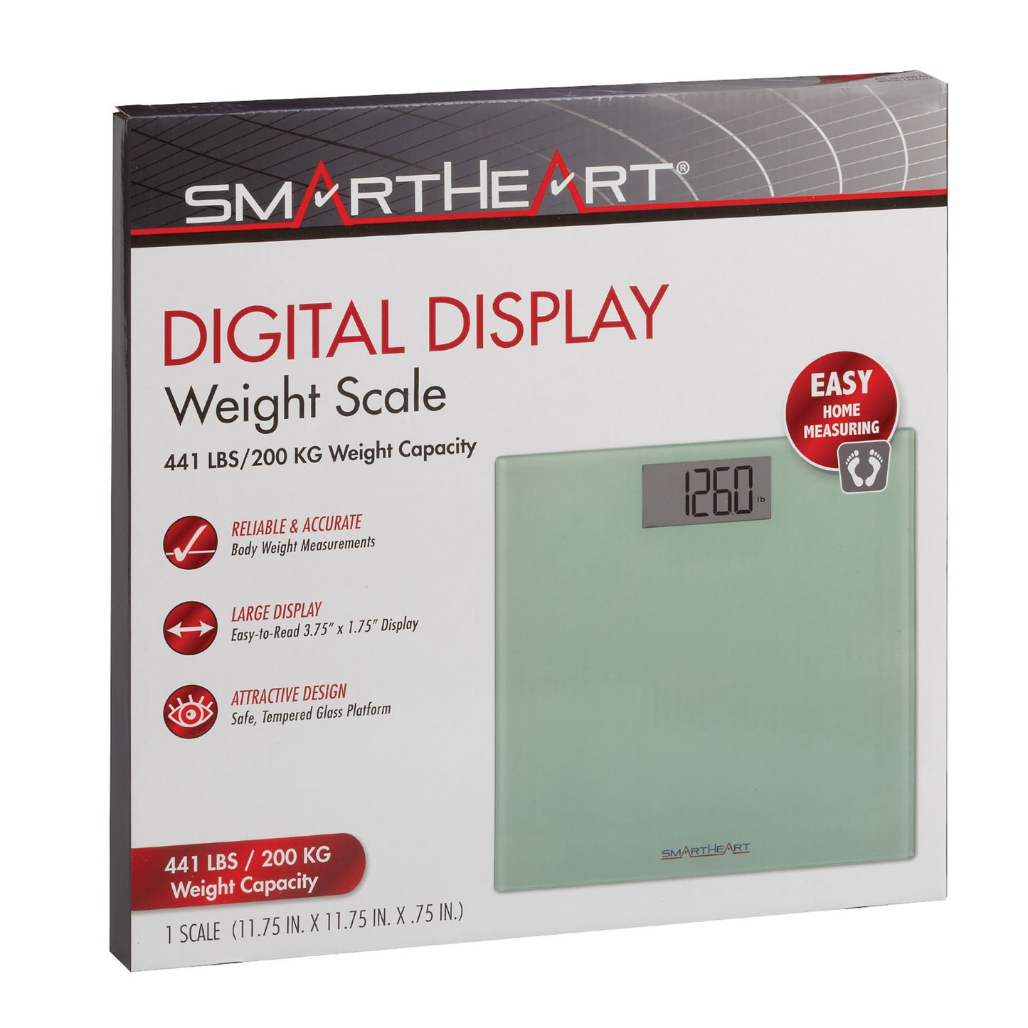 SCALE, DIGITAL SMARTHEART AUTO-ON 438LB CAPACITY (4/CS)