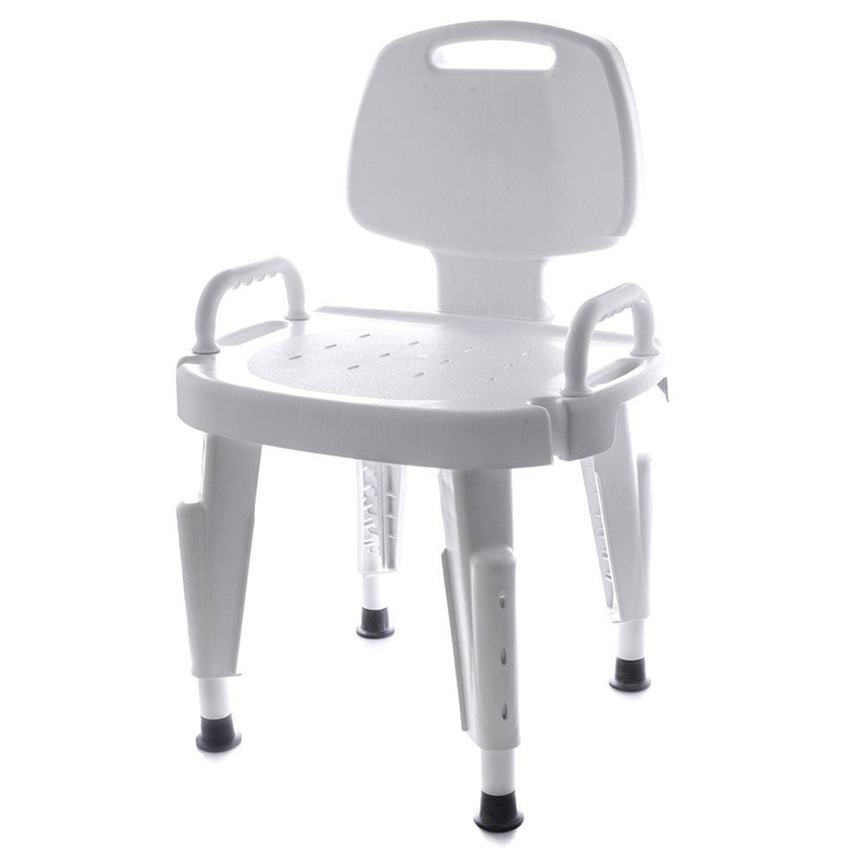 BENCH, BATH W/BCK & ARMS BRN