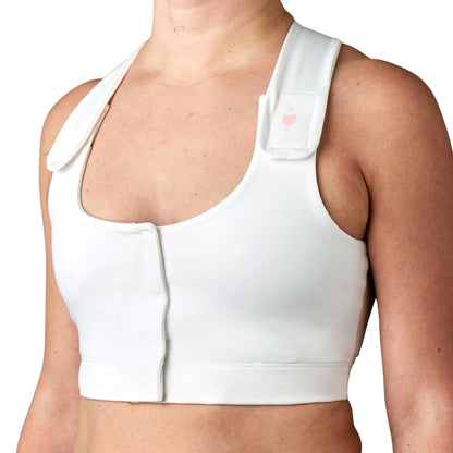 BRA, PST-OP SERENA W/PCKT PUFFADJ STRAP WHT MED (36/CS)