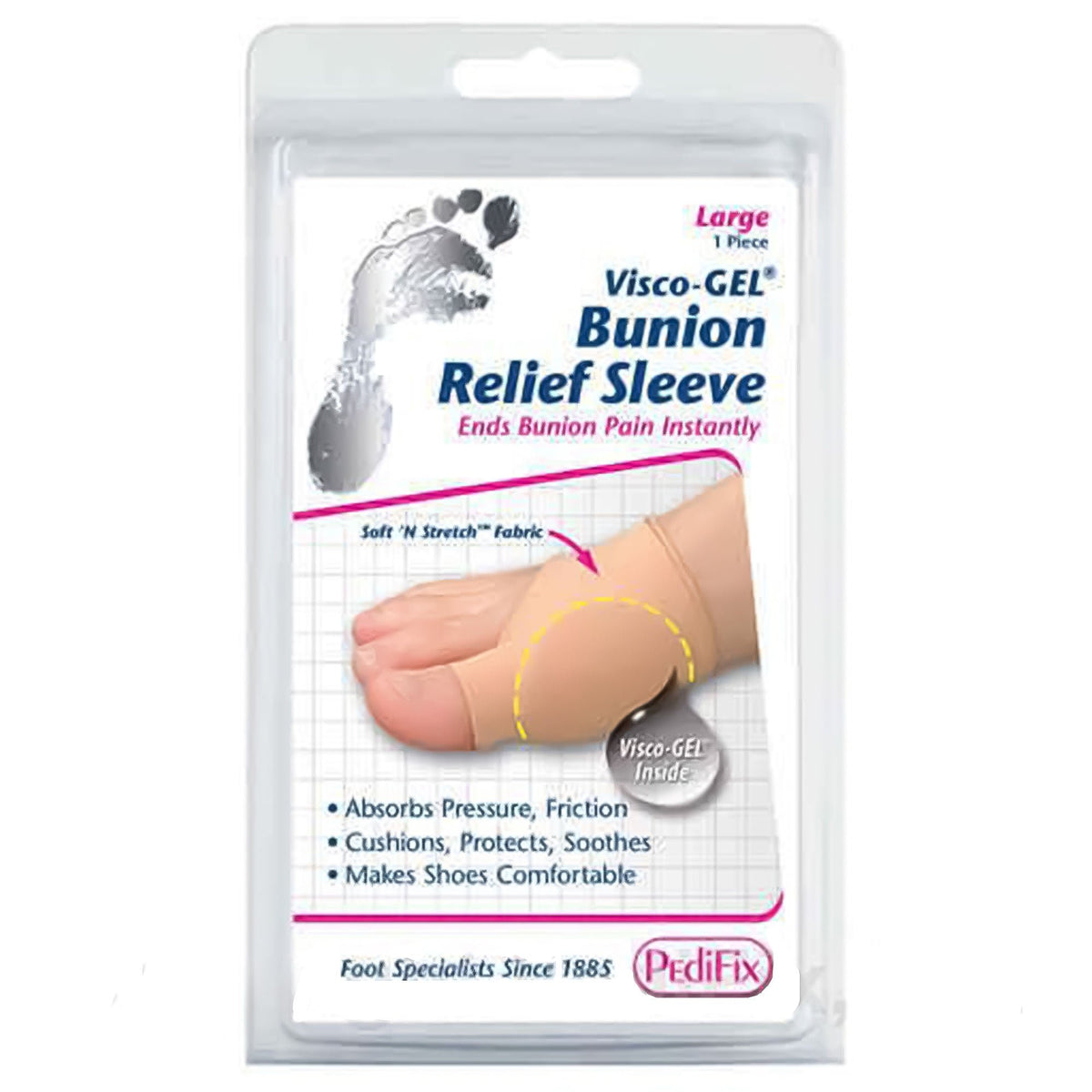 BUNION SLEEVE, VISCO-GEL LG (1/PK)