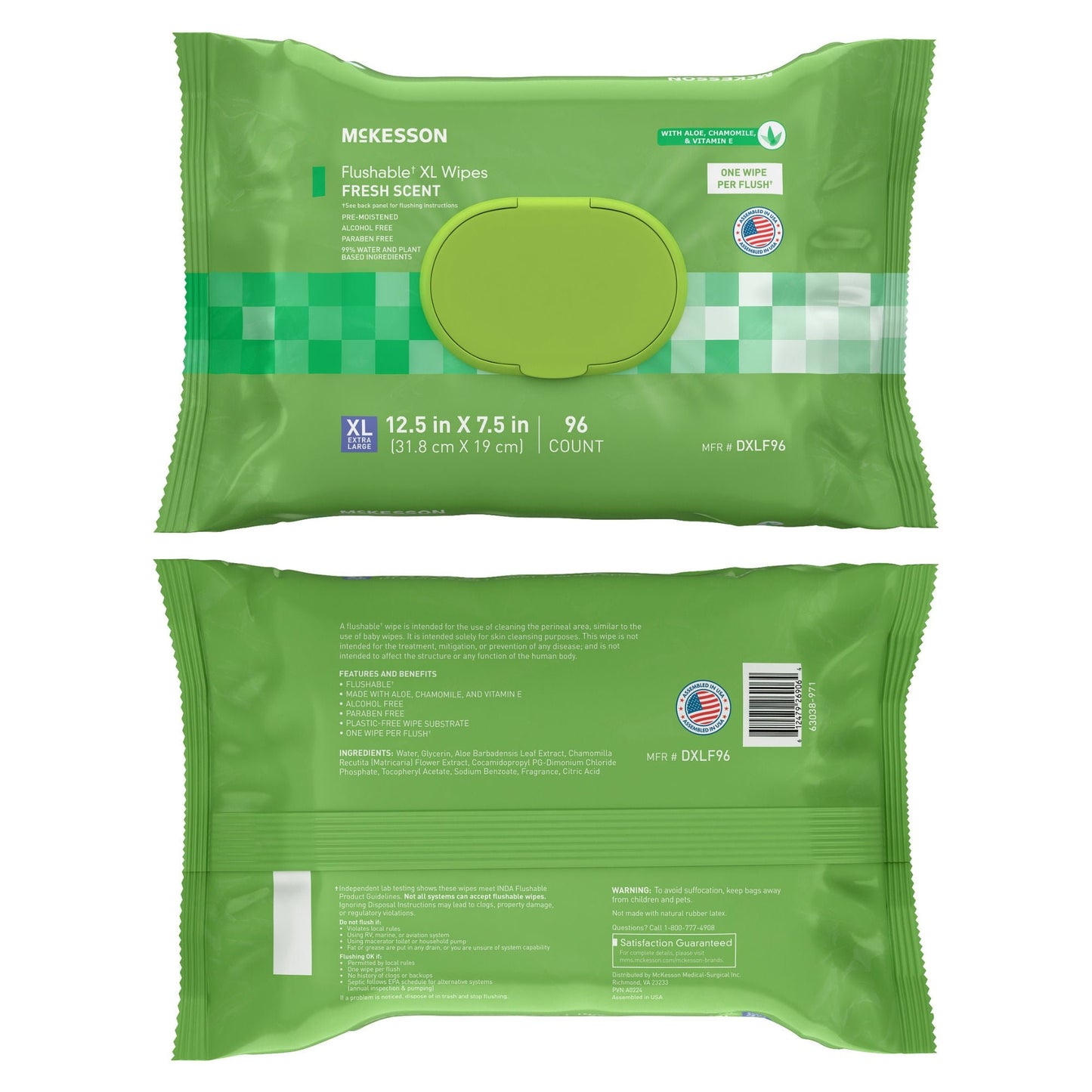 WIPE, WET FLUSHABLE XL SCENTEDSFT PK W/LID (96/PK 6PK/CS)