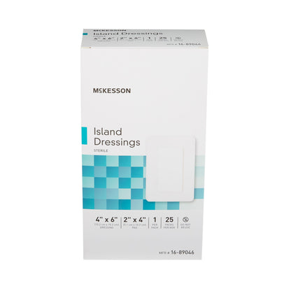 DRESSING, ISLAND BORDER-GAUZE STR LF 4X6" (25/BX 4BX/CS)