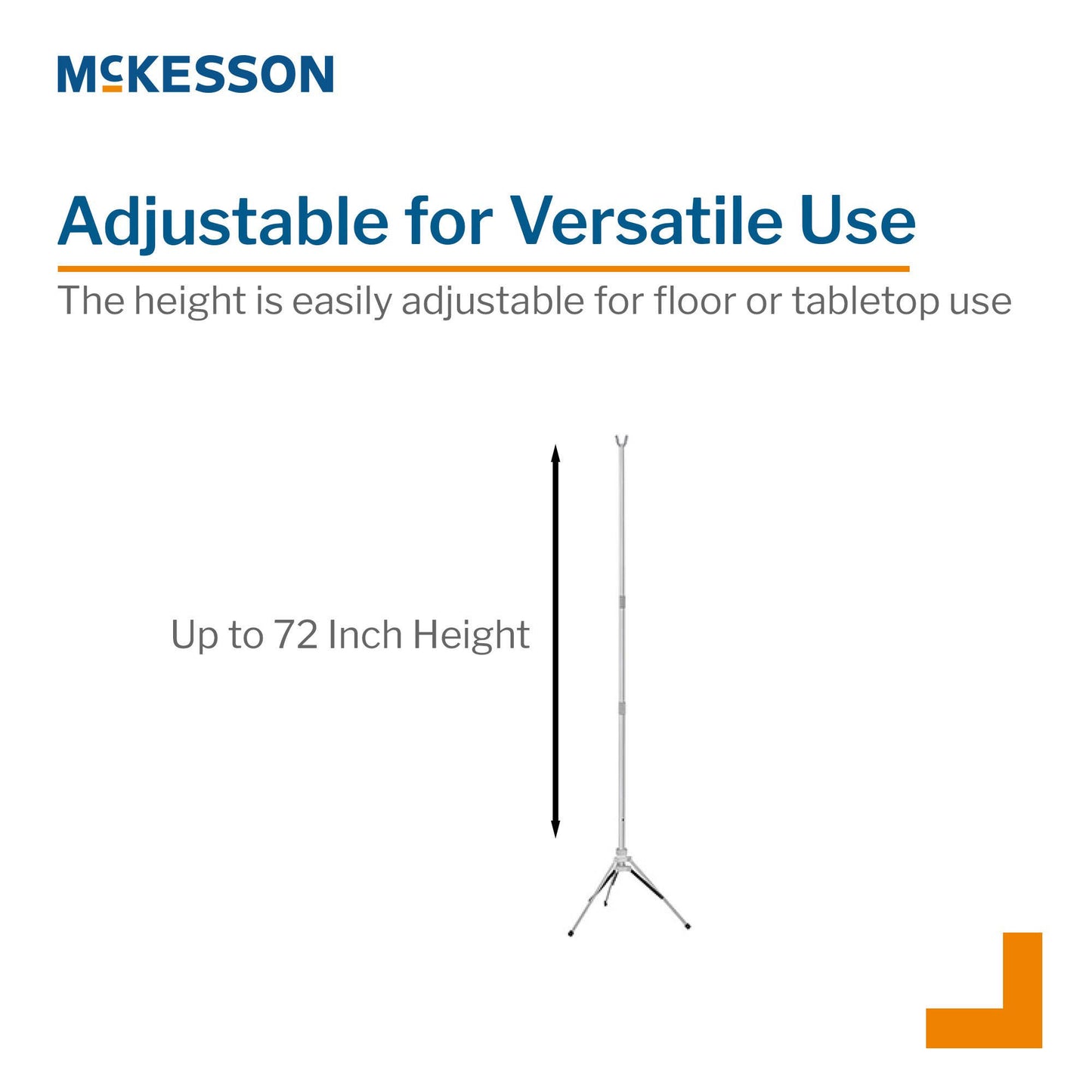 IV POLE, FLOOR DISP 3LEG 72" (12/CS)