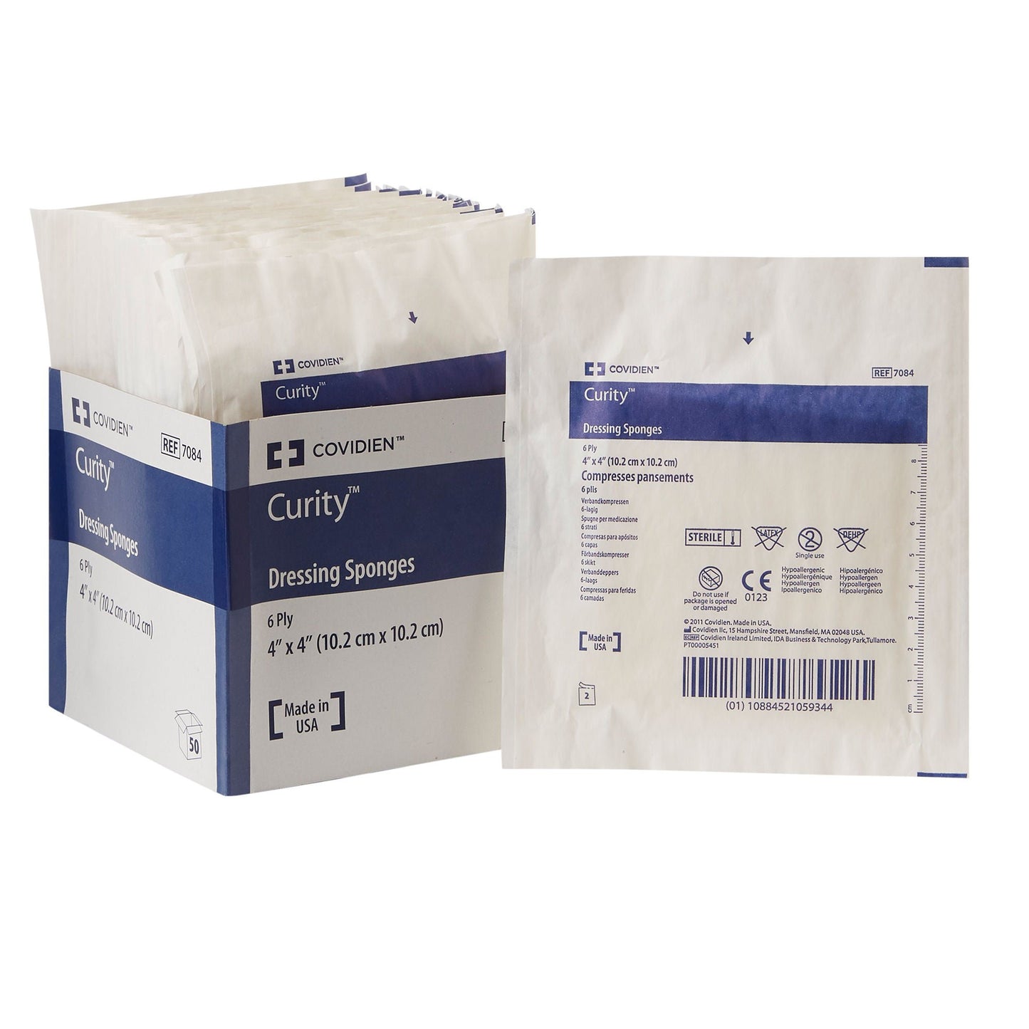 GAUZE, NON WOVEN ALL PURPOSE SPONGES 4X4" 6PLY (2/PK 25PK/CT