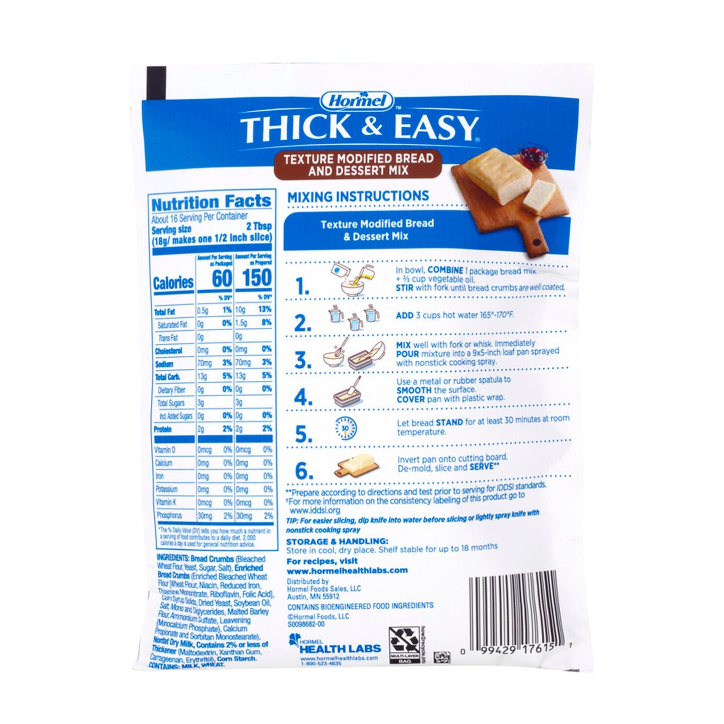MIX, BREAD & DESSERT TEXTURED MODIFIED THICK & EASY (12/CS)