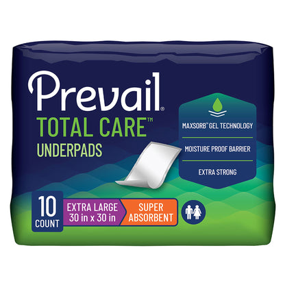 UNDERPAD, PREVAIL INCONTI SUPER ABSRB 30"X30" (10/PK 12PK/CS