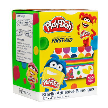 BANDAGE, WOUND PLAY-DOH ADH 3/4"X3" (100/BX12BX/CS)
