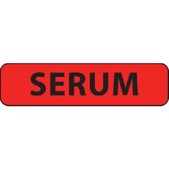 LABEL SERUM1.25X5/16 FL RED 760/EA